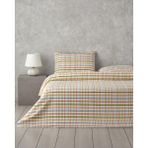 English Home Color Grid Kolay Ütülenir Tek Kişilik Nevresim Takımı 160x220 cm Turuncu-yeşil - 160 x 220 cm - Turuncu - Yeşil