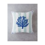 English Home Corallo Punch Nakışlı Kırlent Kılıfı 45x45 cm Mavi - Yeşil