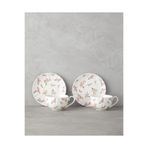 English Home Cordelia New Bone China 4 Parça 2 Kişilik Çay Fincanı Takımı 220 ml Beyaz - Pembe