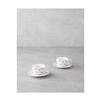 English Home Cordelia New Bone China 4 Parça 2 Kişilik Kahve Fincan Takımı 90 ml Beyaz - Pembe