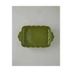English Home Cottage Stoneware Dikdörtgen Fırın Kabı 39,5x24,5 cm Koyu Yeşil