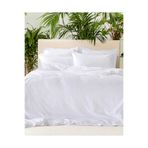 English Home Crystal İpeksi Twill Super King Nevresim Takımı Beyaz