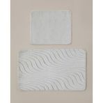 English Home Curveline Kaydırmaz Taban Banyo Paspası Seti 60X100 cm + 50X60 cm Bej