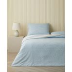 English Home Daisy Nest Kolay Ütülenir Çarşaflı Çift Kişilik Nevresim Takımı 200X220 cm Mavi