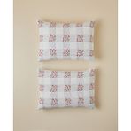 English Home Daisy Plaid Yastık Kılıfı 2'li Set Kırmızı Mavi 50x70 cm Kareli Çiçek Desenli Kolay Ütülenebilir - 50 x 70 cm - Kırmızı - Mavi