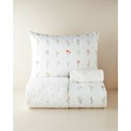 English Home Damada Bloom Kolay Ütülenir Çarşaflı Tek Kişilik Nevresim Takımı 160X220 cm Sarı-Yeşil - Yeşil - Sarı - 160 x 220 cm