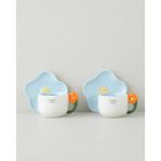 English Home Daylora Dolomite 4 Parça 2 Kişilik Kahve Fincan Takımı 100 ml Mavi-Turuncu - Mavi - Turuncu