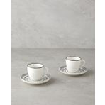 English Home Deco Bone Porselen 4 Parça 2 Kişilik Kahve Fincan Takımı 90 ml Siyah