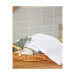 English Home Deluxe Pamuklu Low Twist El Havlusu 30x50 cm Beyaz