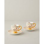 English Home Dipsy New Bone China 4 Parça 2 Kişilik Kahve Fincan Takımı 100 ml Hardal