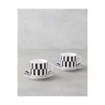 English Home Emberly New Bone China 4 Parça 2 Kişilik Çay Fincanı Takımı 230 ml Kahverengi
