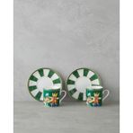 English Home Emberlyn New Bone China 4 Parça 2 Kişilik Kahve Fincan Takımı 90 ml Yeşil