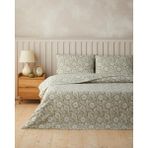 English Home Ethnic Charm Kolay Ütülenir Çift Kişilik Çarşaflı Nevresim Takımı 200x220 cm Yağ Yeşili - 160 x 220 cm