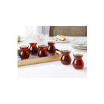 English Home Etnik Cam 140 ml 6'lı Şeffaf Çay Bardağı