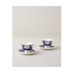 English Home Evelina New Bone China 4 Parça 2 Kişilik Kahve Fincan Takımı 90 ml Lacivert