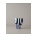English Home Exotic Strip Seramik Vazo Lacivert