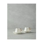 English Home Felix New Bone China 4 Parça 2 Kişilik Kahve Fincan Takımı Beyaz