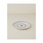English Home Fiesta Talavera Porselen Servis Tabağı 26 cm Beyaz - Lacivert