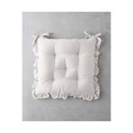 English Home Fırfırlı Sandalye Minderi 40x40 cm Bej