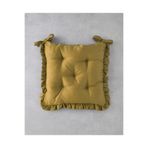 English Home Fırfırlı Sandalye Minderi 40x40 cm Hardal
