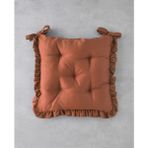 English Home Fırfırlı Sandalye Minderi 40x40 cm Kiremit