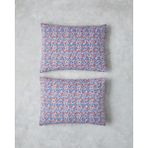 English Home Flower Blast Kolay Ütülenir 2'li Yastık Kılıfı 50X70 Cm, Kırmızı - Mavi, 50 x 70