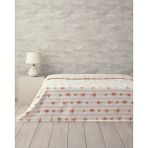 English Home Flower Line Çift Kişilik Pike Turuncu - Beyaz - Turuncu