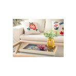English Home Flowertopia 31x46 cm Lacivert Dekoratif Tepsi