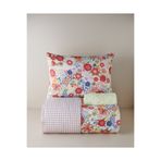 English Home Fragrant Garden Kolay Ütülenir Çarşaflı Tek Kişilik Nevresim Takımı 160x220 cm Kırmızı - Yeşil