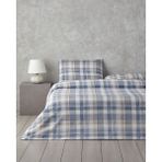English Home Fresh Tartan Kolay Ütülenir Çift Kişilik Çarşaflı Nevresim Takımı 200X220 cm Mavi
