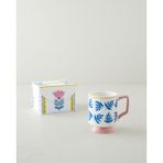 English Home Gifty Petal New Bone China Kupa 310 ml Pembe-Sarı-Mavi - Pembe - Sarı