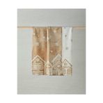 English Home Gingerbread cottage Akrilik Pamuklu Tv Battaniye 130x170 cm Bej