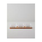English Home Glacis Akasya-Cam 4 Parça Sunumluk 33x10,5x6 cm Şeffaf