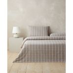 English Home Glen Plaid İpliği Boyalı Çift Kişilik Çarşaflı Nevresim Takımı 200x220 Cm Koyu Bej Koyu Bej