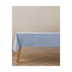 English Home Gridlane Pvc Yuvarlak Masa Örtüsü 140 cm Mavi
