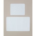 English Home Gridline Kaydırmaz Taban Banyo Paspası Seti 60X100 cm + 50X60 cm Beyaz