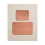 English Home Gridline Kaydırmaz Taban Banyo Paspası Seti 60x100 cm + 50x60 cm Somon
