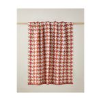 English Home Houndstooth Koltuk Şalı 130x170 cm Turuncu
