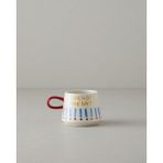 English Home Jolly Beach Stoneware Kupa Mavi-Kırmızı - Mavi - Kırmızı