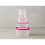English Home Keep Me Plastik 5 Parça Saklama Kabı Pembe