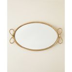 English Home Layna MDF Dekoratif Tepsi 46 cm Gold Renk Ev Dekorasyonu İç Mekan Aksesuarı