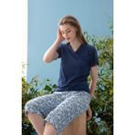 English Home Leaf Lacivert Viskon Kadın Pijama Takımı