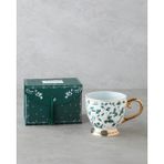 English Home Leafscape New Bone China Kupa 460 ml Beyaz - Yeşil