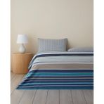 English Home Line Motion Kolay Ütülenir Tek Kişilik Çarşaflı Nevresim Takımı 160X220 cm Lacivert - Bej