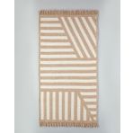English Home Linear Dokuma Kilim 80x150 cm Açık Krem - Kahve