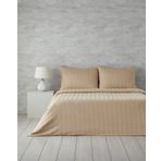 English Home Lior Çizgili Pamuk Saten King Size Nevresim Takımı Gold
