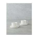 English Home Lunara Porselen 4 Parça 2 Kişilik Çay Fincanı Takımı 220 ml Beyaz