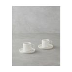English Home Lunara Porselen 4 Parça 2 Kişilik Kahve Fincan Takımı 90 ml Beyaz