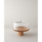 English Home Lydie Akasya-Cam Kek Fanusu 26 cm Şeffaf