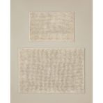 English Home Macaroni Kaydırmaz Taban Bej Banyo Paspası Seti 60x90 + 40x60 cm Desenli Özellikli